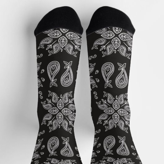 Crew Socks-Classic Paisley Elegance ソックス (上部)
