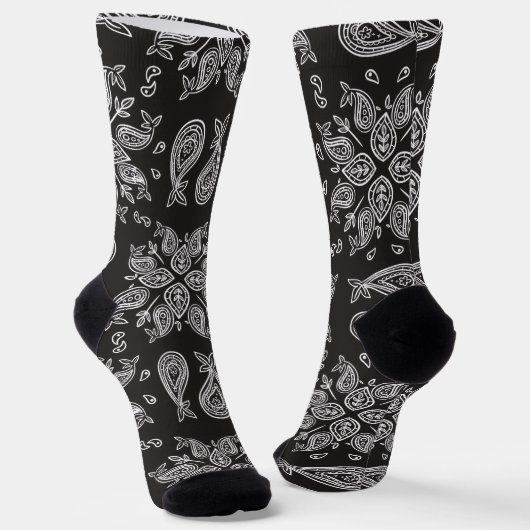 Crew Socks-Classic Paisley Elegance ソックス (傾斜あり)