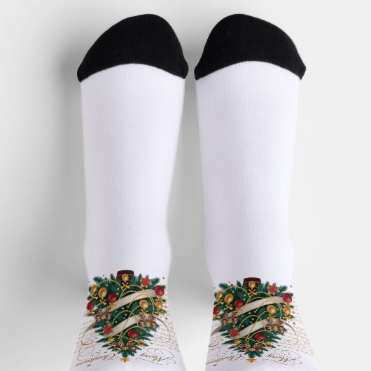 Crew Socks-Merry Christmas ソックス (上部)