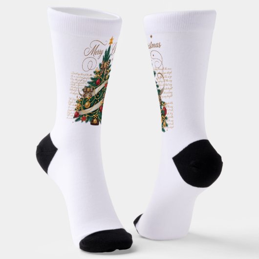 Crew Socks-Merry Christmas ソックス (傾斜あり)