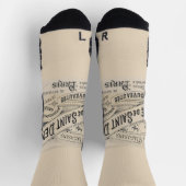 Crew Socks Paris, France Beige ソックス (上部)