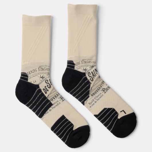 Crew Socks Paris, France Beige ソックス (右)