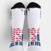 Crew Socks Red White & Blue Made in the USA ソックス (上部)