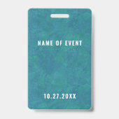 Crew Staff Event Badge Teal バッジ (裏面)