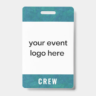 Crew Staff Event Badge Teal バッジ