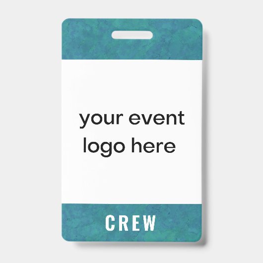 Crew Staff Event Badge Teal バッジ (正面)