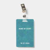 Crew Staff Event Badge Teal バッジ (裏面 （クリップ付）)