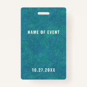 Crew Staff Event Badge Teal バッジ (裏面)