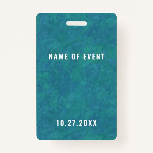 Crew Staff Event Badge Teal バッジ (裏面)