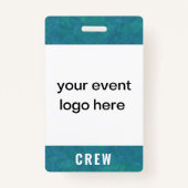 Crew Staff Event Badge Teal バッジ (正面)