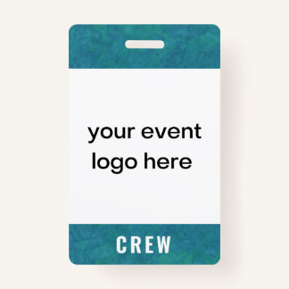 Crew Staff Event Badge Teal バッジ