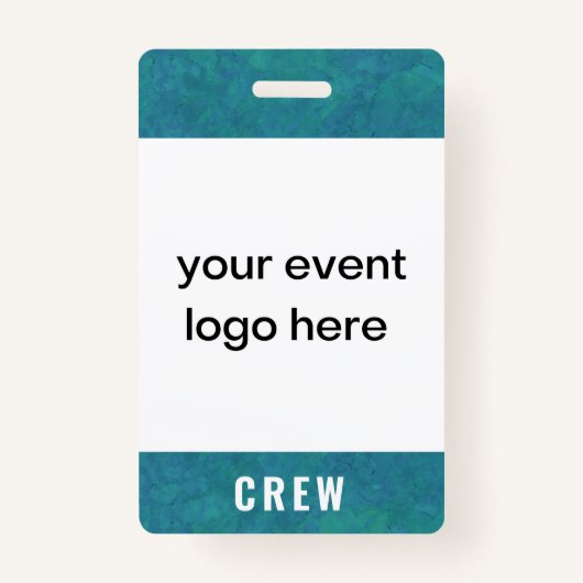 Crew Staff Event Badge Teal バッジ (正面)