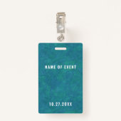 Crew Staff Event Badge Teal バッジ (裏面クリップ)