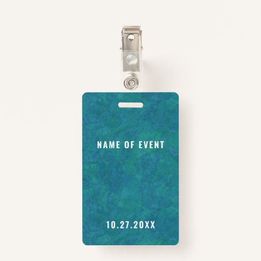 Crew Staff Event Badge Teal バッジ (裏面クリップ)