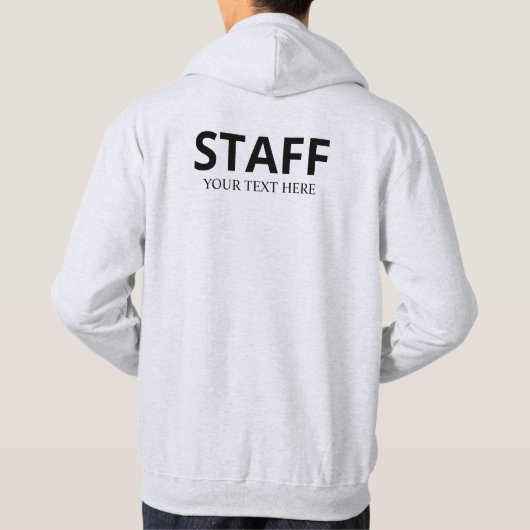 Crew Staff Memberロゴ追加文字はこちらMens Ash Gray パーカ (裏面)