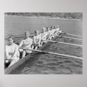 CREW TEAMvintage,スポーツ,行,チーム,ボート,レトロ, c ポスター
