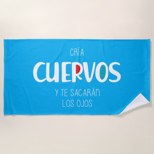 Cria cuervos ビーチタオル (正面)