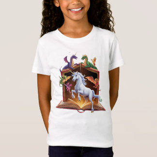 criaturas de fantasya saliendo de libro tシャツ