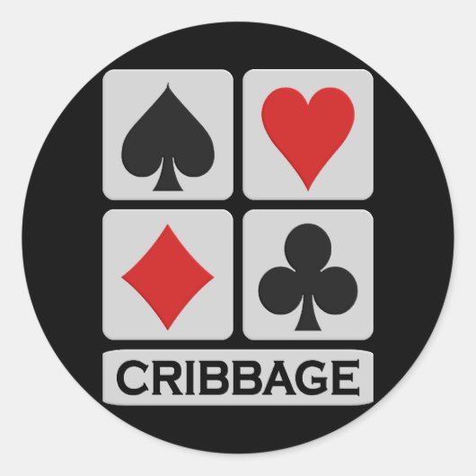 Cribbageのステッカー ラウンドシール (正面)