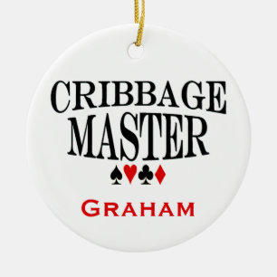 Cribbageのパーソナライズなマスター セラミックオーナメント