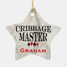 Cribbageのマスターのパーソナライズ セラミックオーナメント