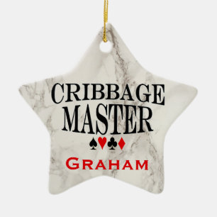 Cribbageのマスターのパーソナライズ セラミックオーナメント