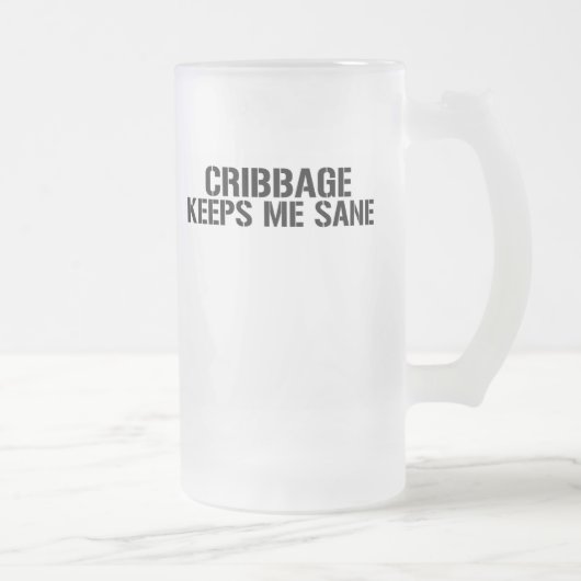 Cribbageは私を健全保ちます フロストグラスビールジョッキ (右)