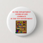 CRIBBAGEプレーヤーのギフトのTシャツ 缶バッジ (正面)