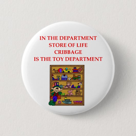 CRIBBAGEプレーヤーのギフトのTシャツ 缶バッジ (正面)