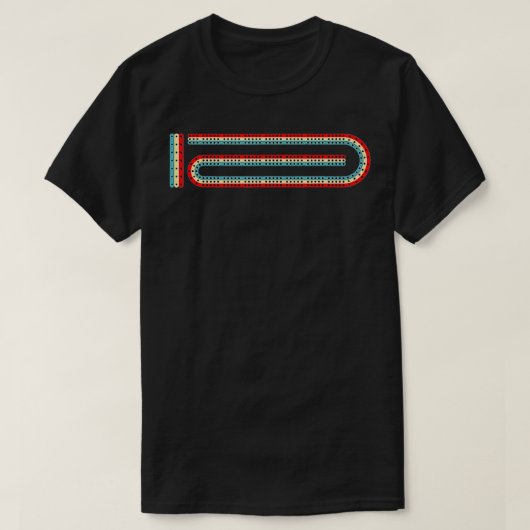 Cribbage Board 3 Track Cribbage Tシャツ (デザイン正面)