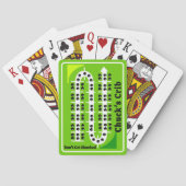 Cribbage Playing Cards Personalized Green トランプ (裏面)