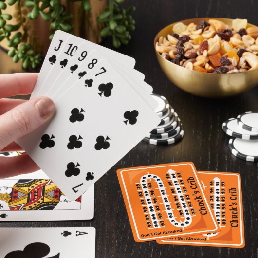 Cribbage Playing Cards Personalized Orange トランプ (インサイチュ)