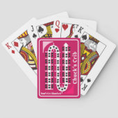 Cribbage Playing Cards Personalized Pink トランプ (裏面)