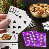Cribbage Playing Cards Personalized Purple トランプ (インサイチュ)
