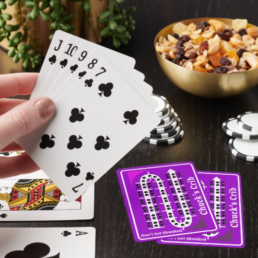 Cribbage Playing Cards Personalized Purple トランプ (インサイチュ)