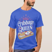 Cribbage Queen Skunked Peg Card Game Board Game Cr Tシャツ (正面)