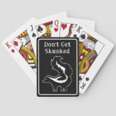 Cribbage Skunked Cute Black and White トランプ (裏面)