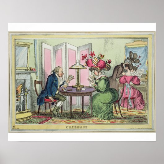 Cribbage、Thomas McLean, London (colo) ポスター (正面)