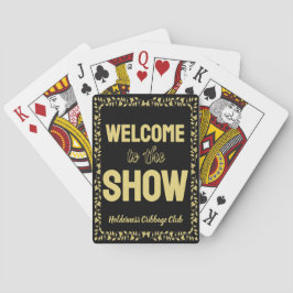 Cribbage Welcome to the Show Personalized Gold トランプ