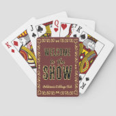 Cribbage Welcome to the Show Personalized Maroon トランプ (裏面)