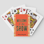 Cribbage Welcome to the Show Personalized Orange トランプ (裏面)