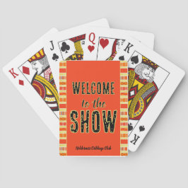 Cribbage Welcome to the Show Personalized Orange トランプ