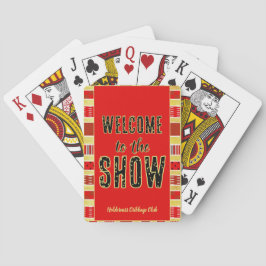 Cribbage Welcome to the Show Personalized Red Gold トランプ