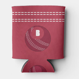 Cricket Ball Seam Monogram Cricketer 缶クーラー