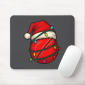 Cricket Ball With Santa Hat Funny Christmas Xmas G マウスパッド (マウス)