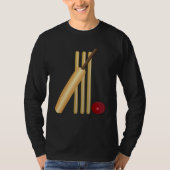 Cricket Bat Ball and Wicket Tシャツ (正面)