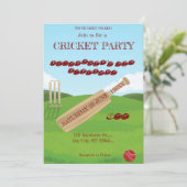 Cricket Birthday Party Sports Invitation 招待状 (スタンド正面)