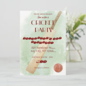 Cricket Birthday Party Sports Invitation 招待状 (スタンド正面)