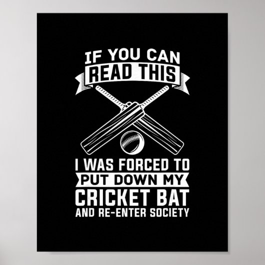 Cricket - Cricketer Club Player Tsman Bowler Crick ポスター (正面)
