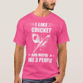 Cricket Cricketing Maybe Like 3 People Batsman Cri Tシャツ (正面)
